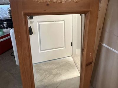 Hanging Solid Wood Mirorr