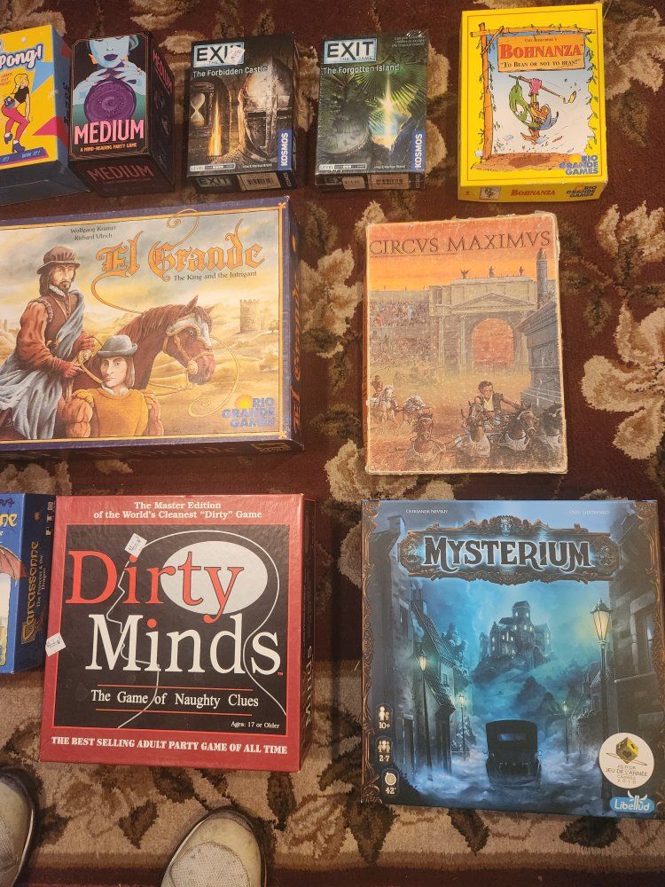 Large Board Game & Jigsaw Puzzle Lot - D&D, Mysterium, Diplomacy, Scrabble & More