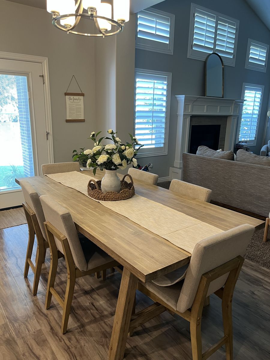 6 upholstered chairs set.