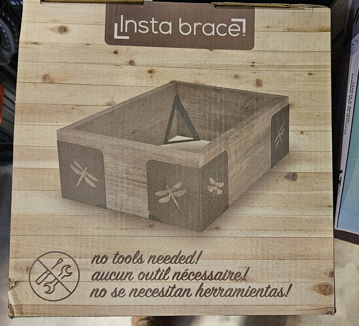 Instabrace Raised Garden Bed Brackets Set, Tool-Free Metal Corner Braces