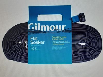 New Gilmour Flat Soaker Hose 5/8 in x 50 ft - for Use Above or in the Ground.