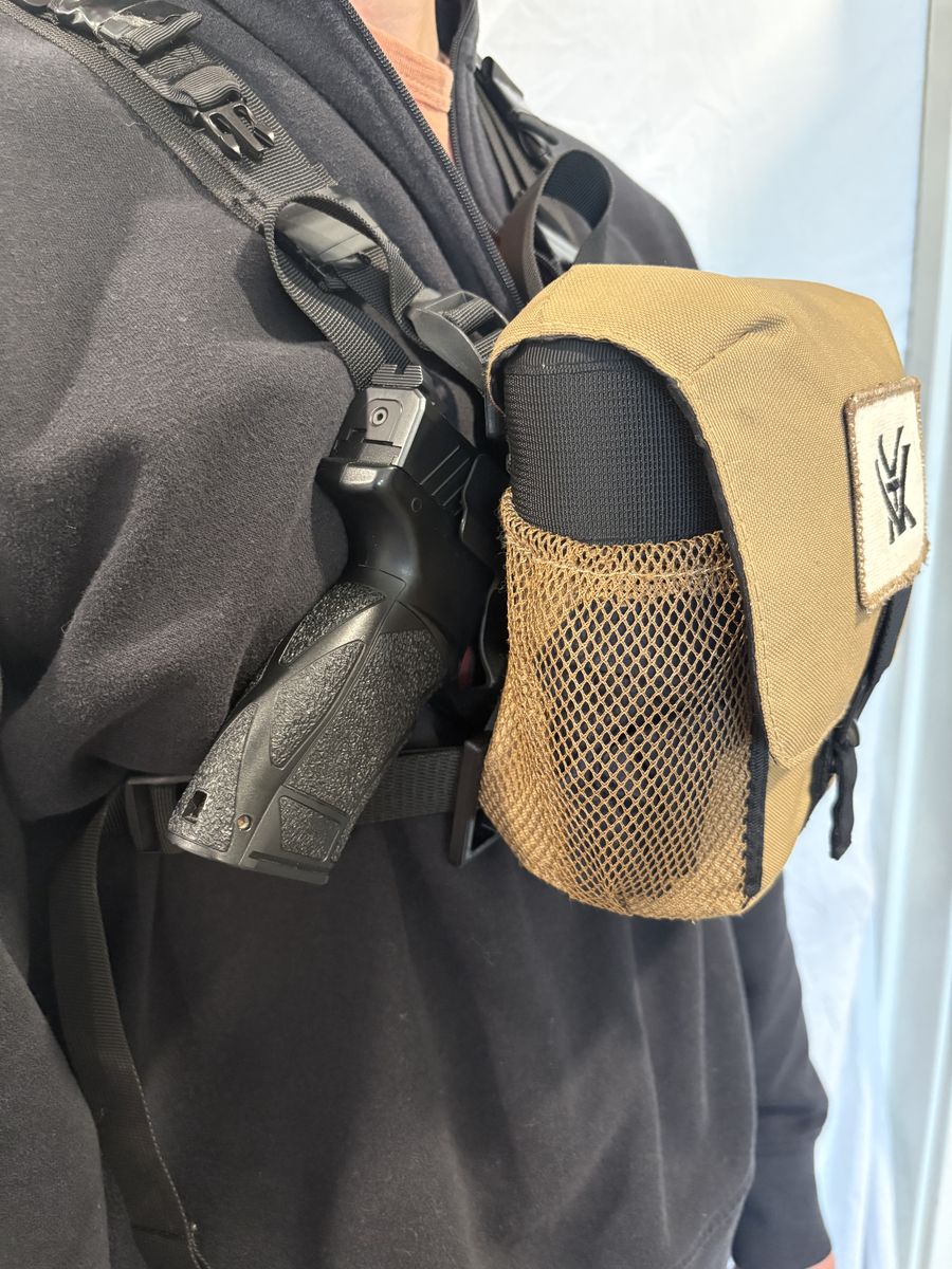 Turn your bino harness into a chest holster.