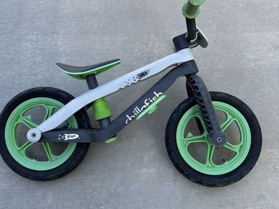 Chillafish BMXie Balance Bike - Green & Grey, Lightweight Frame