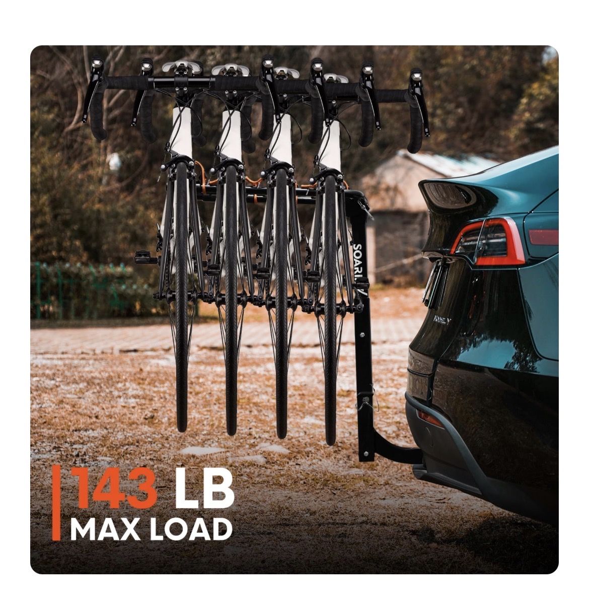 New 2 Slide In Hitch Bike Carrier Holds 4 Bikes