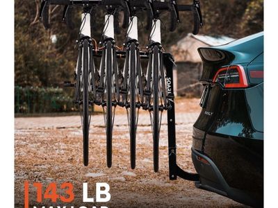 New 2 Slide In Hitch Bike Carrier Holds 4 Bikes