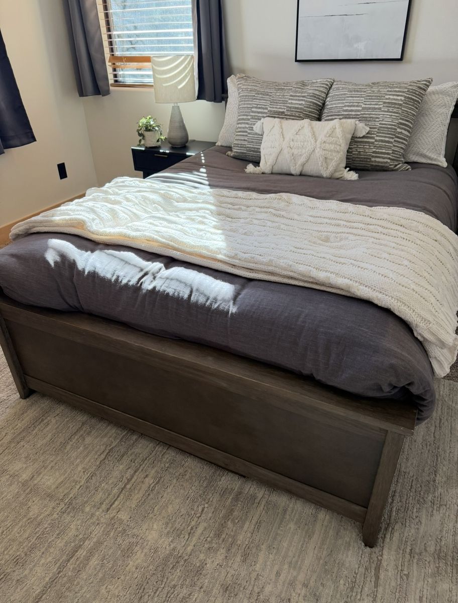 Full size bed with trundle. Bedding not included