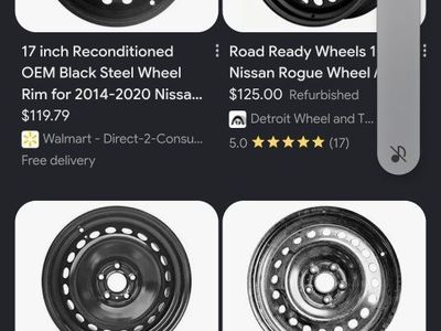 Four 17" Nissan 5 lug rims / wheels