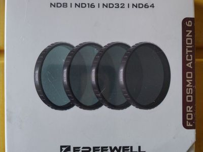 Freewell Standard Day ND Filter Kit for Osmo Action 6 Camera, 4-Pack Sealed