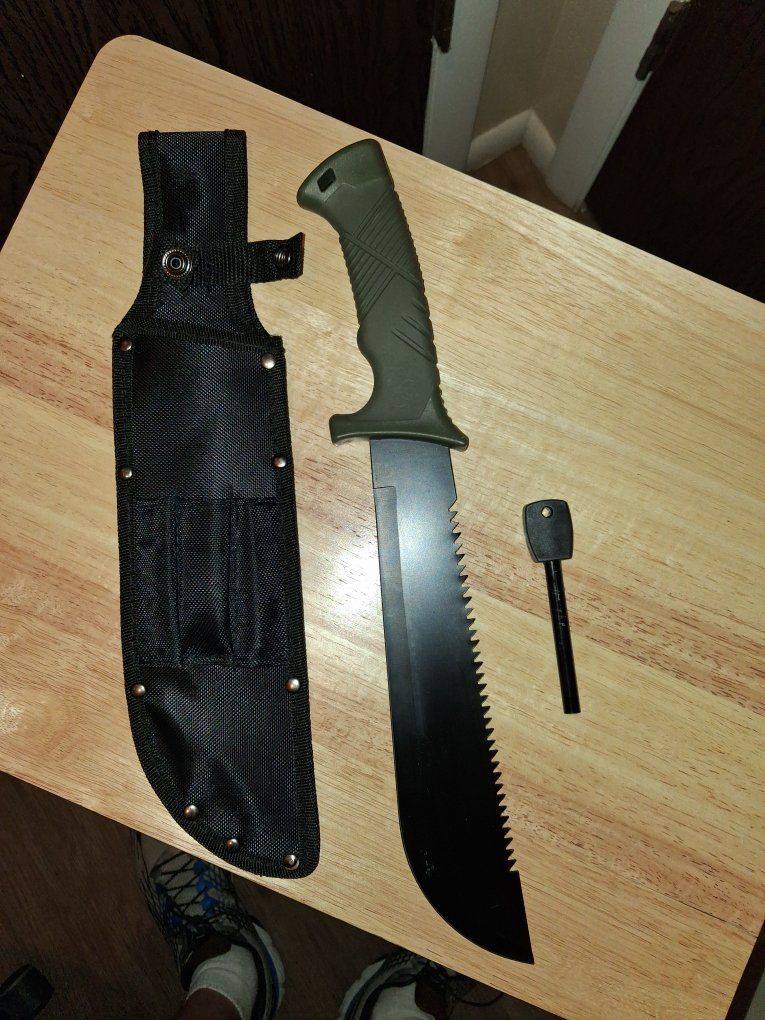 Ozark Trail Outdoor Machete with Sheath and Fire Starter