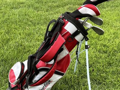 Tour Edge Junior Golf Club Set with Stand Bag, Driver, Hybrid, Irons & Putter