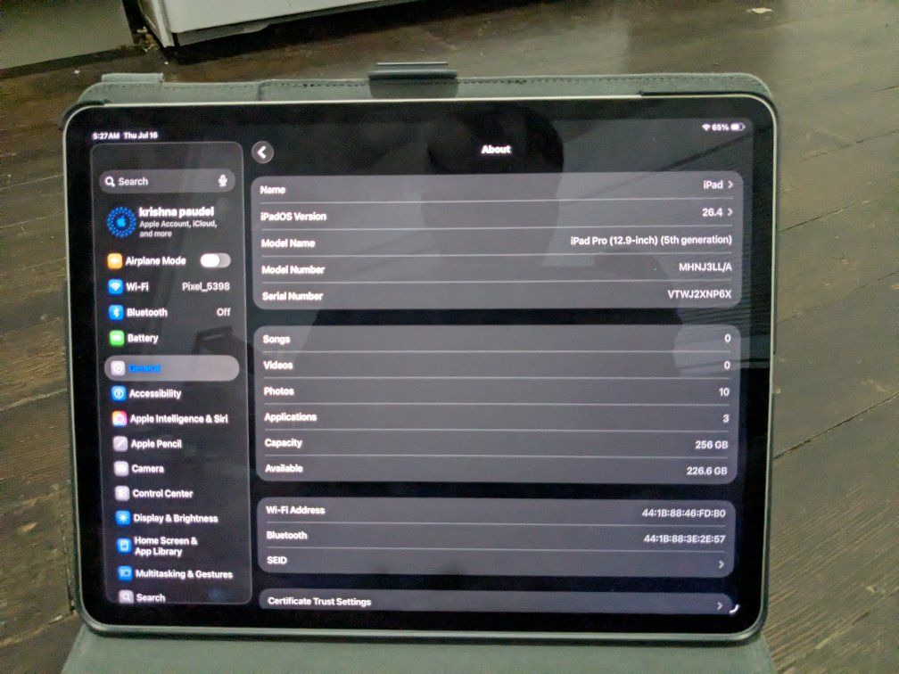iPad pro 5th gen 12.9 inch  read details