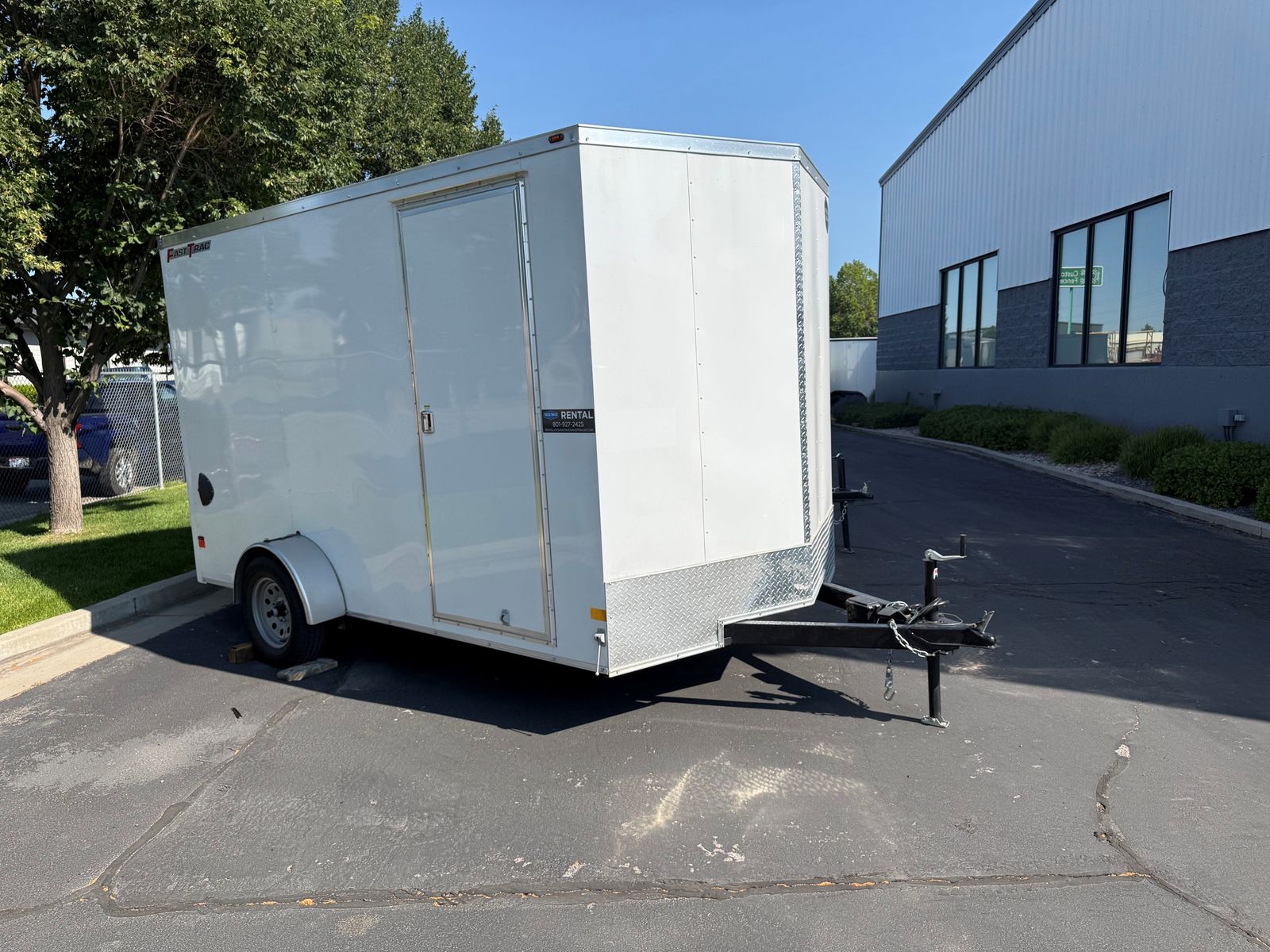 7' x 12' Wells Cargo enclosed cargo trailer—perfect for moving, equipment transport,
