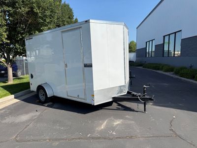 7' x 12' Wells Cargo enclosed cargo trailer—perfect for moving, equipment transport,