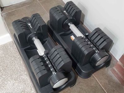 Lifepro Adjustable Dumbbells Set - Pair, 5-55 lbs