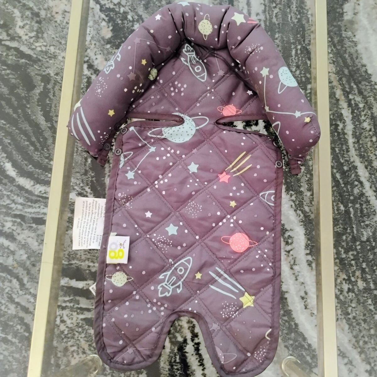 Infant car seat head support