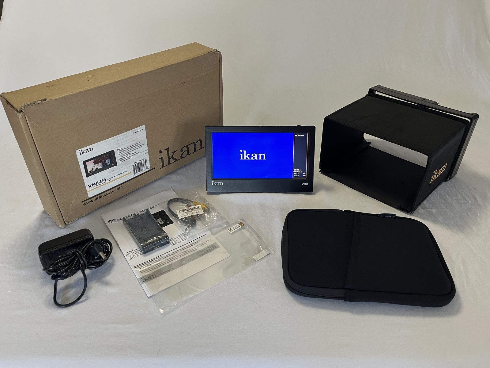 Ikan VH8 8-inch Camera Monitor with Accessories