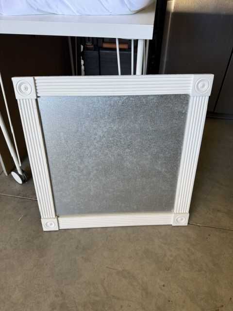 White Framed Galvanized Metal Magnet Board
