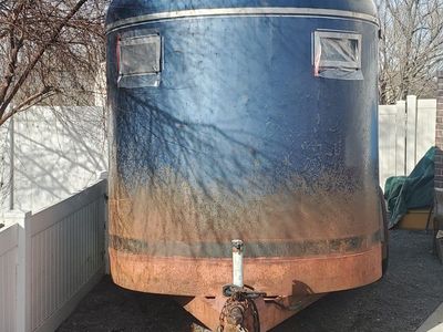 1989 Blue Stock/Horse Trailer - Dual Axle, heavy duty, bumper pull