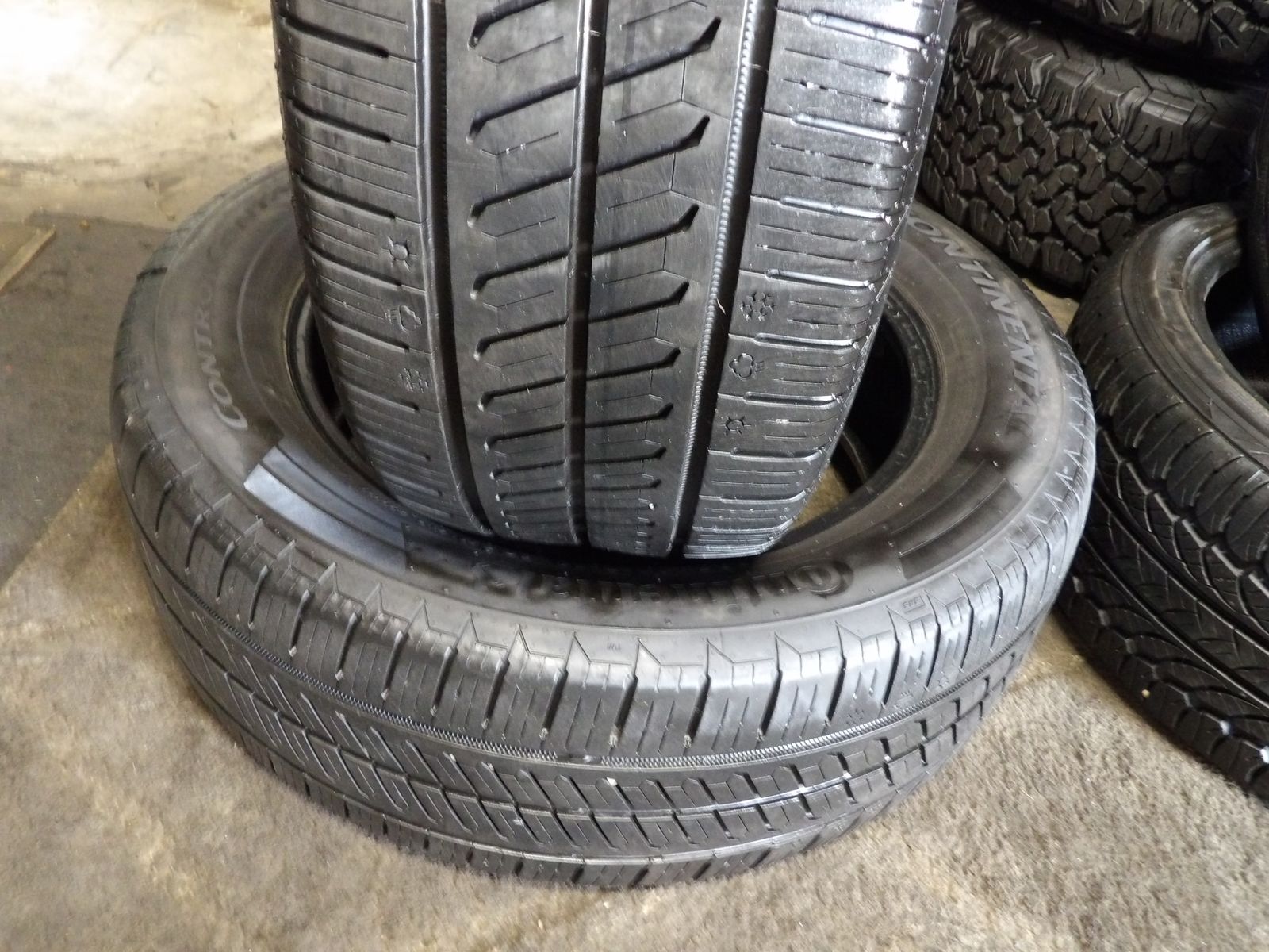 235/60R18 CONTINENTAL CONTROL CONTACT PAIR OF TWO USED TIRES