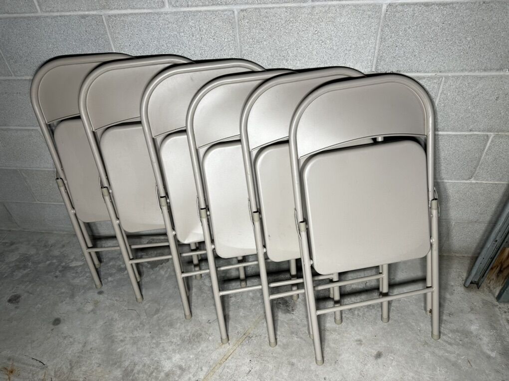 Brand New Metal Folding Chairs - SET OF 6