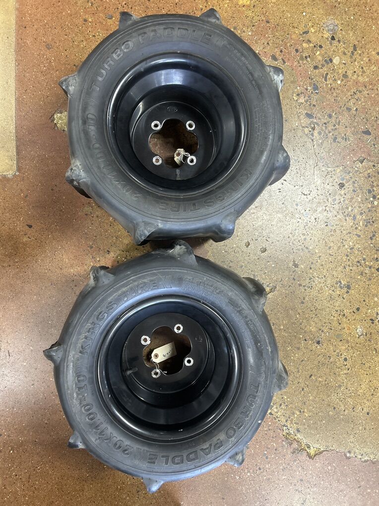 Kings Turbo Paddle Tires On Black Aluminum Wheels