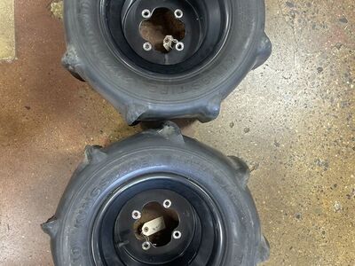 Kings Turbo Paddle Tires On Black Aluminum Wheels