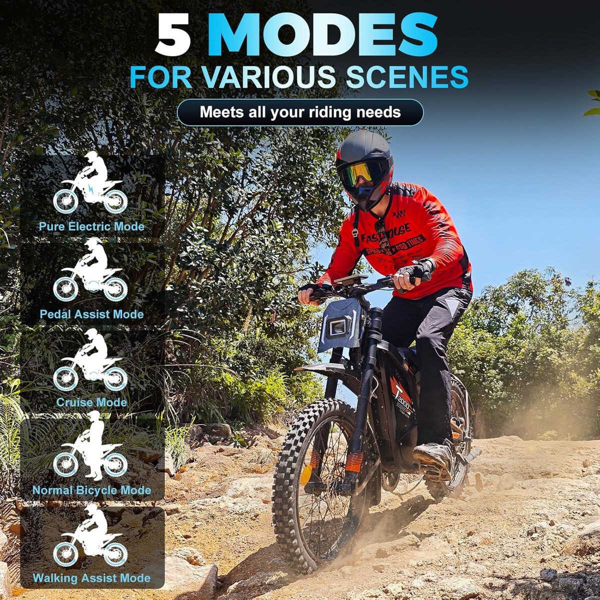 NEW GT2000 DIRT BIKE MOTORCYCLE E bike W/pedals like ELECTRIC Talaria-Surron
