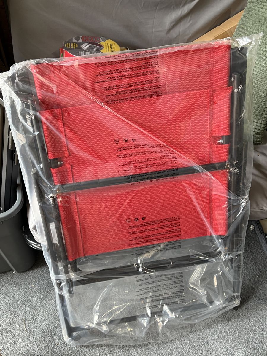 New Red Folding Chairs - 4 Pack