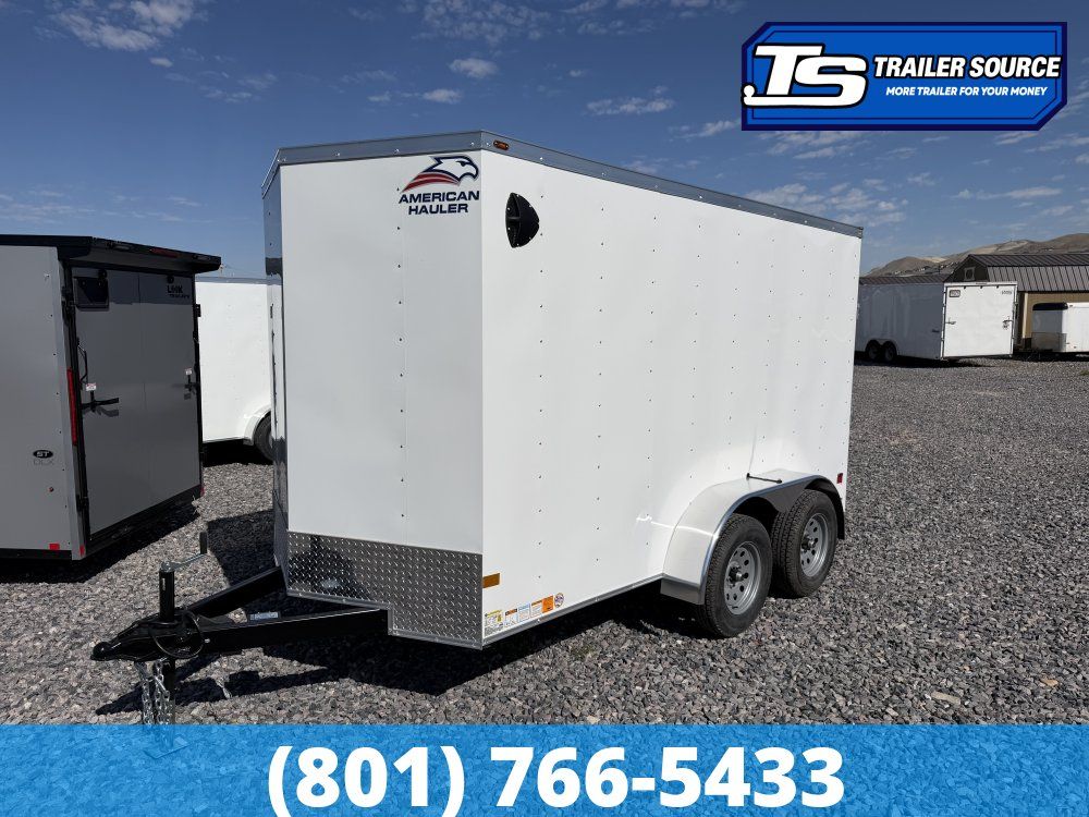 6x12 American Hauler Arrow Enclosed Cargo Trailer - 6'6" Interior - 7K GVWR - Ramp Door