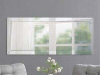 Bevel Mirror Full Length Standing, Wall Mount Full Body Mirror For Bedroom/Living Dressing Room