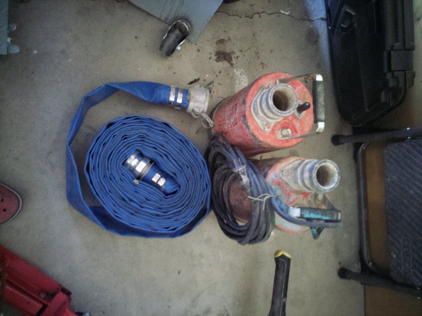 2 Inch x 50ft Lay-Flat Water Hose with Pump