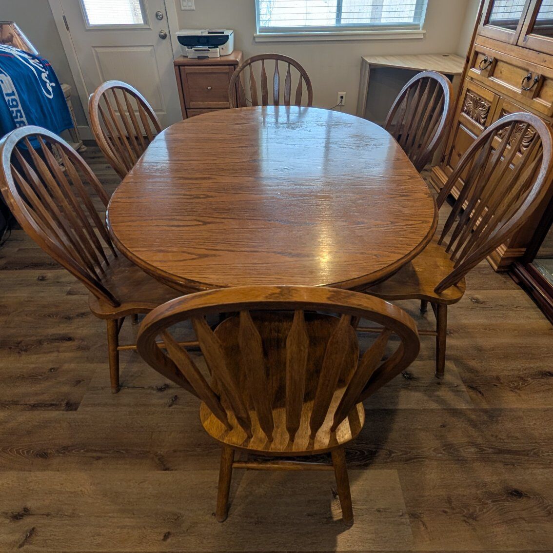 dining table and chairs.