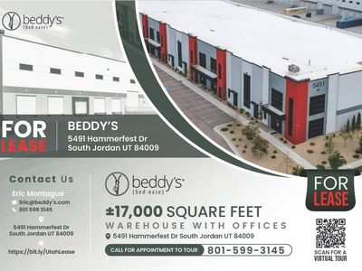 Furnished South Jordan Warehouse & Office for Lease ~ 17,000 ft²