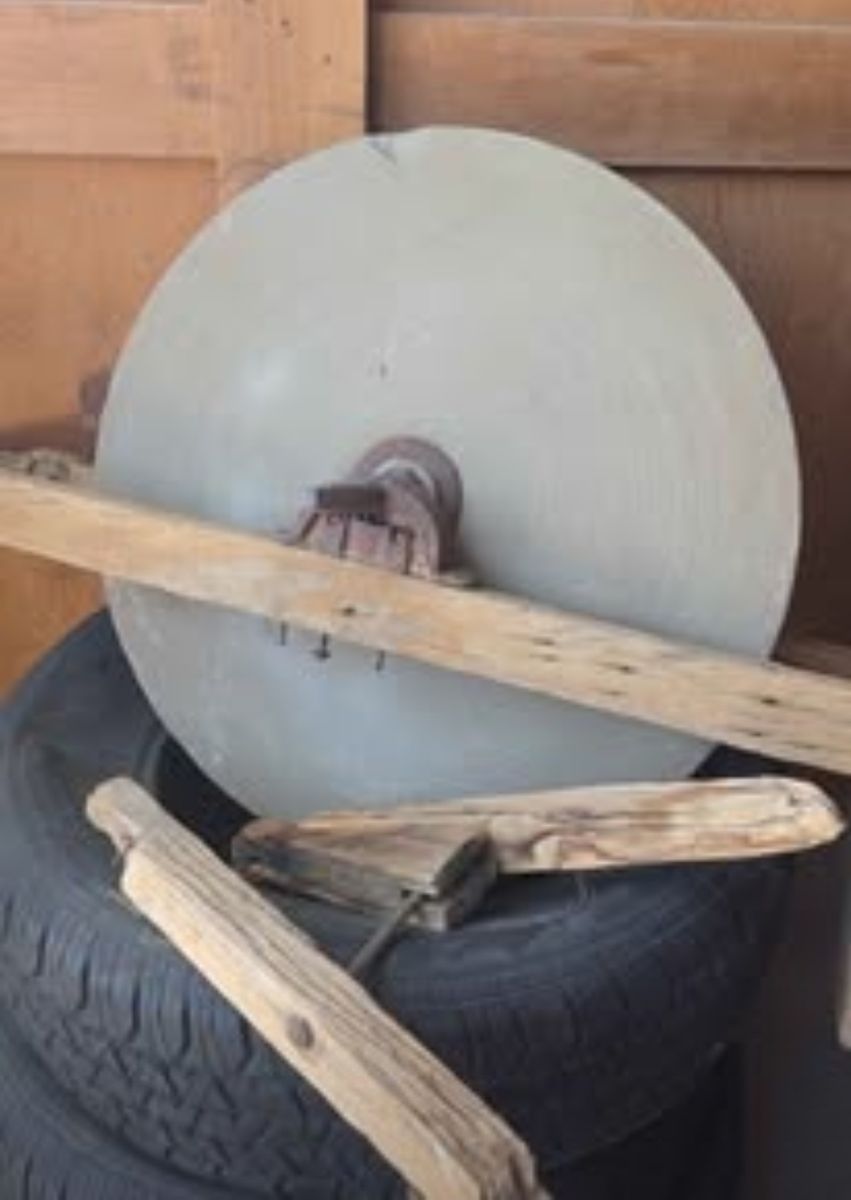 Antique Mill grinding stone wheel 25 inches x 2.25 inches