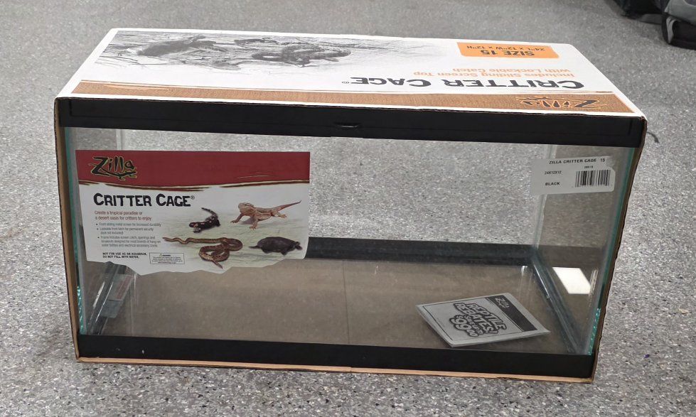 Zilla 28015 15-Gal Critter Cage, 24" by 12" by 12"