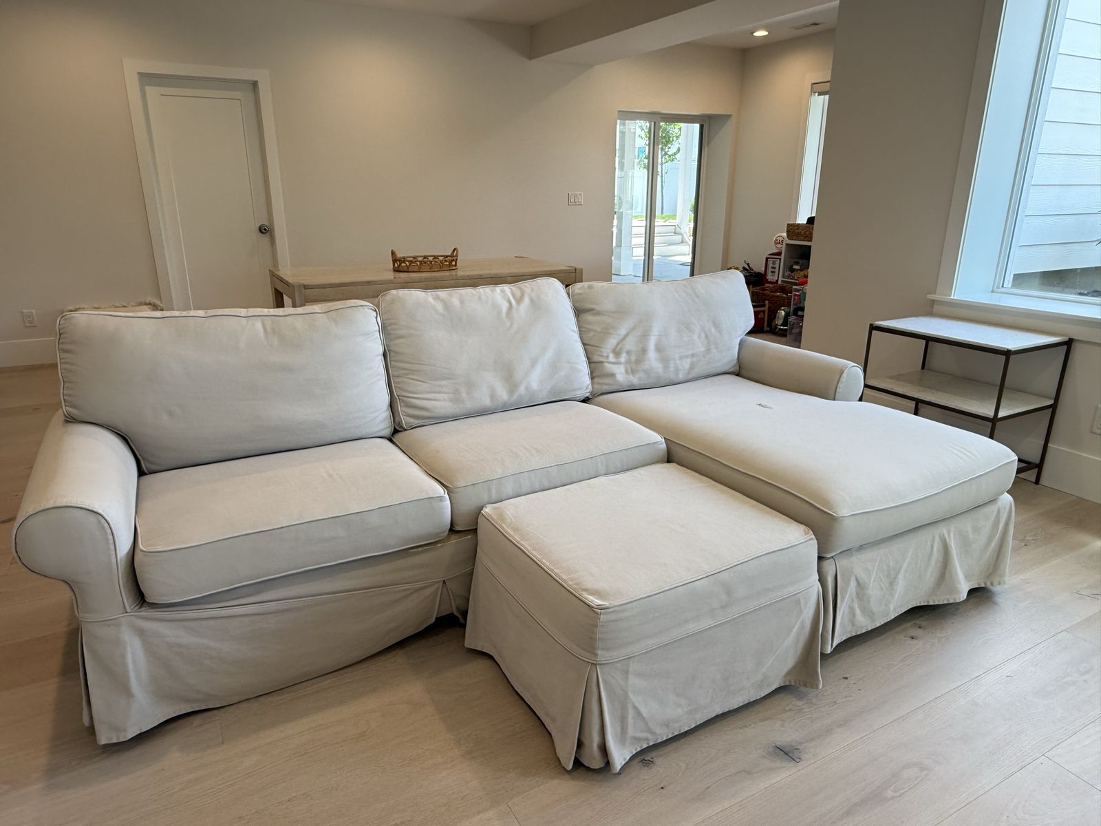 Pottery Barn PB Comfort Couch with Ottoman
