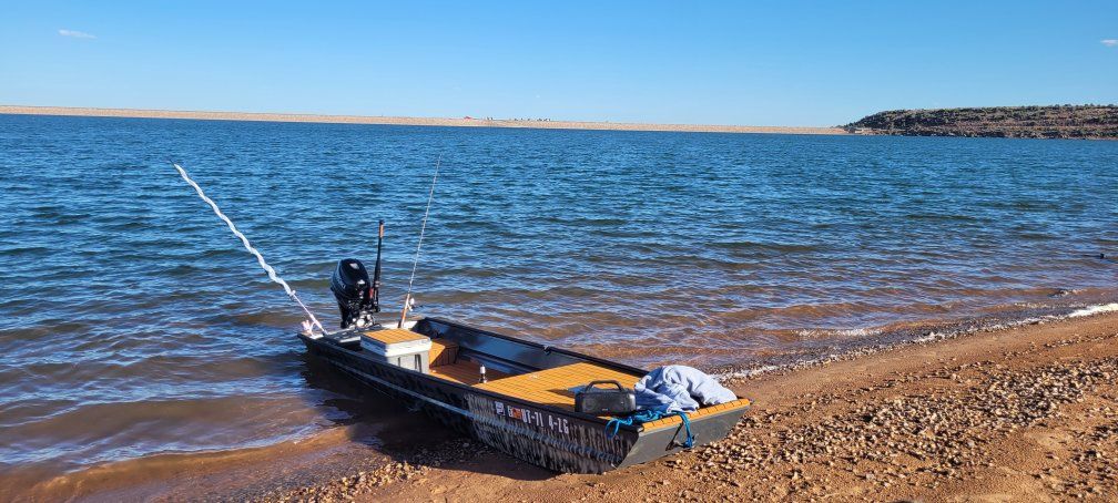 Custom Aluminum Jon Boat with EVA Foam Decking and Swivel Fishing Seat