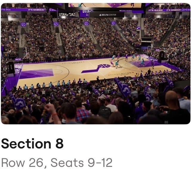 (4) Lower Bowl Tonight Jazz vs Grizzlies $50/ea