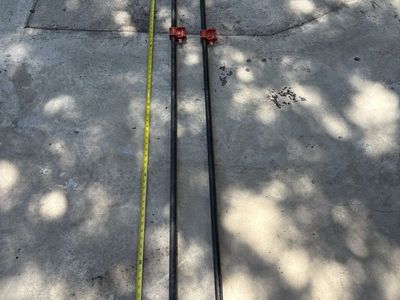Set of 2 1/2" x 72" Steel Pipes with adjustable clamps