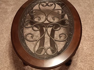 Coffee table and a matching end table.