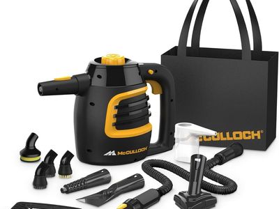 McCulloch MC1230 Handheld Steam Cleaner: Jet Nozzle, Brushes - Home, Tile, Grout, Carpet, Furniture, & Personal Car Detailing