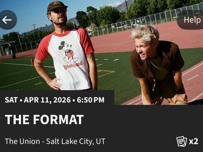 Steal! 2 Tickets for The Format for $50 ($25/ea)