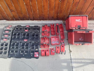 Like new Milwaukee packout wall system tool storage $600