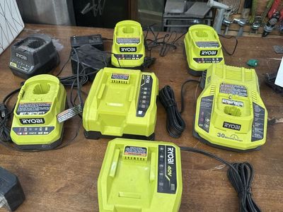 Ryobi Battery Chargers Lot - 18V & 40V Various Models make an offer buy them all or a la carte 30 - 75 obo ea.