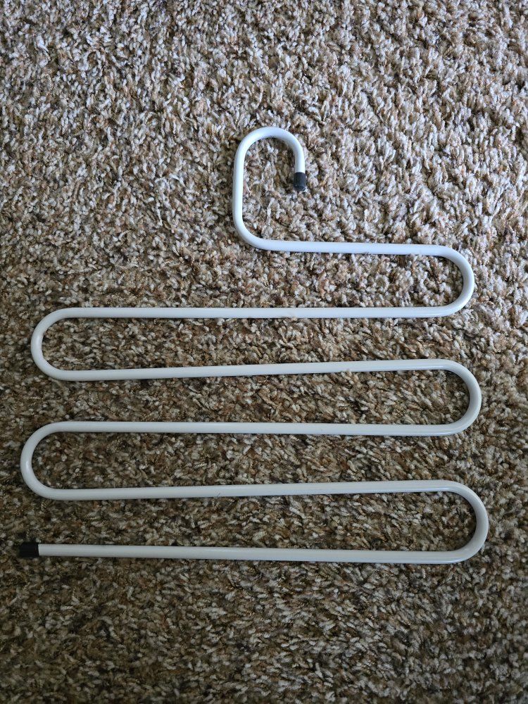 White Metal Multi-Tier Pants and Scarf Hanger