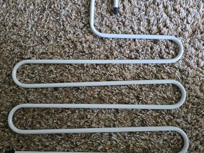 White Metal Multi-Tier Pants and Scarf Hanger