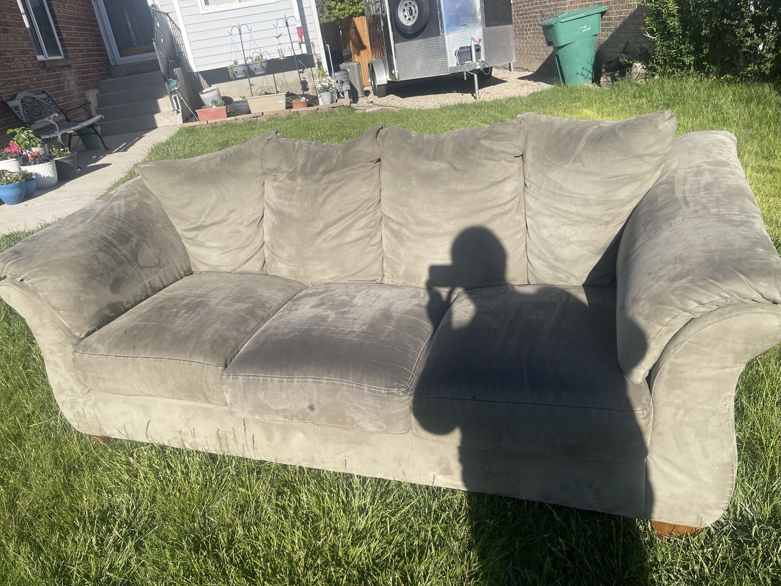 Free couch and loveseat