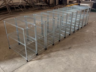Medium-duty chrome wire shelves - $30 each