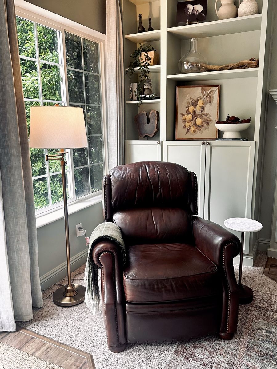 Genuine Leather Recliner Chair – soft chocolate brown 