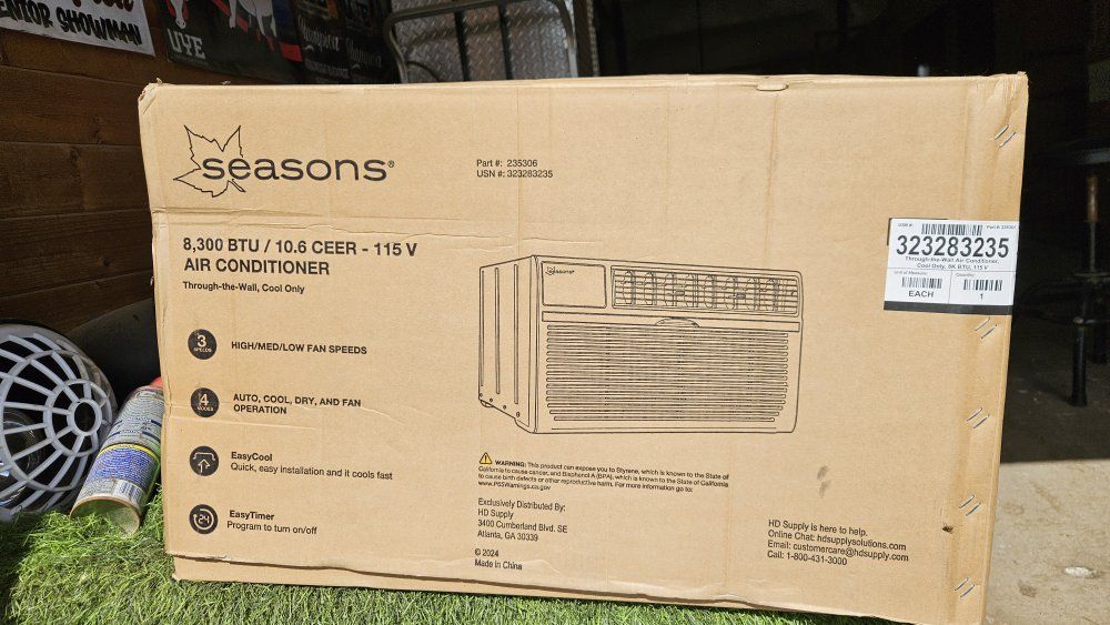 Seasons 8,300 BTU 115V Through-the-Wall Air Conditioner, Cool Only